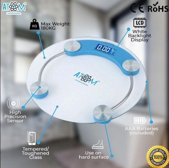 ATOM Aliston AL-510 Body Weight Scale  180Kg