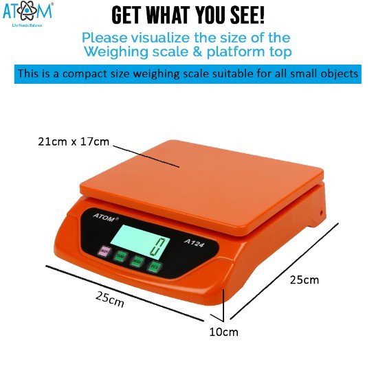 Atom 30KG Kitchen Weight Machine Weighing Scale