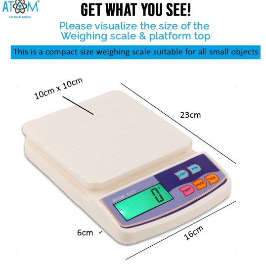 Atom 10KG Kitchen Weight Machine Weighing Scale