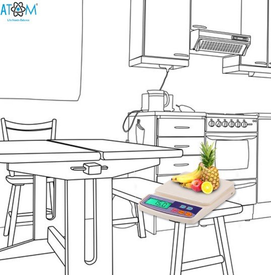 Atom 10KG Kitchen Weight Machine Weighing Scale