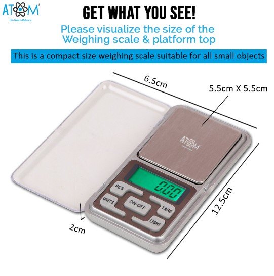 Atom Pocket Cale 200g Weight Machine Weighing Scale