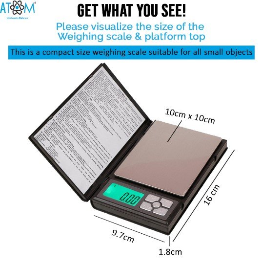 Atom Notebook 600G Weight Machine Weighing Scale