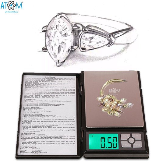 Atom Notebook 600G Weight Machine Weighing Scale