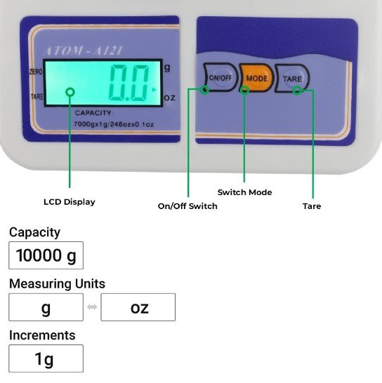 Kitchen 10KG Weight Machine Weighing Scale