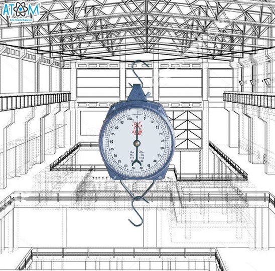 Atom Analog Hanging Scale 100Kg Weight Machine Weighing Scale
