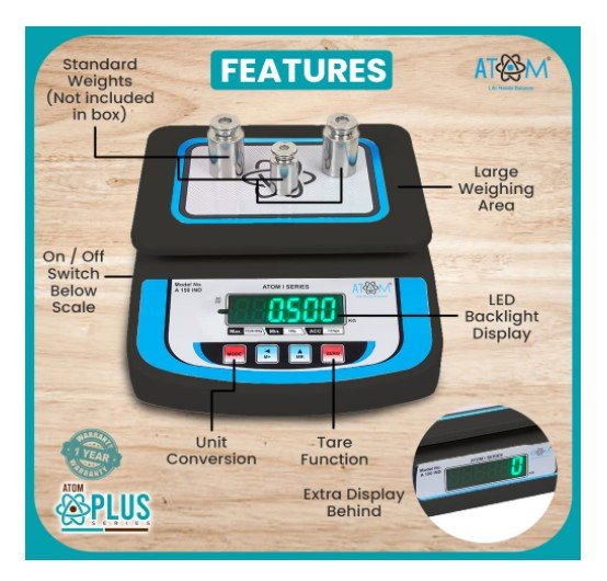Atom 30KG counter scale Weight Machine Weighing Scale